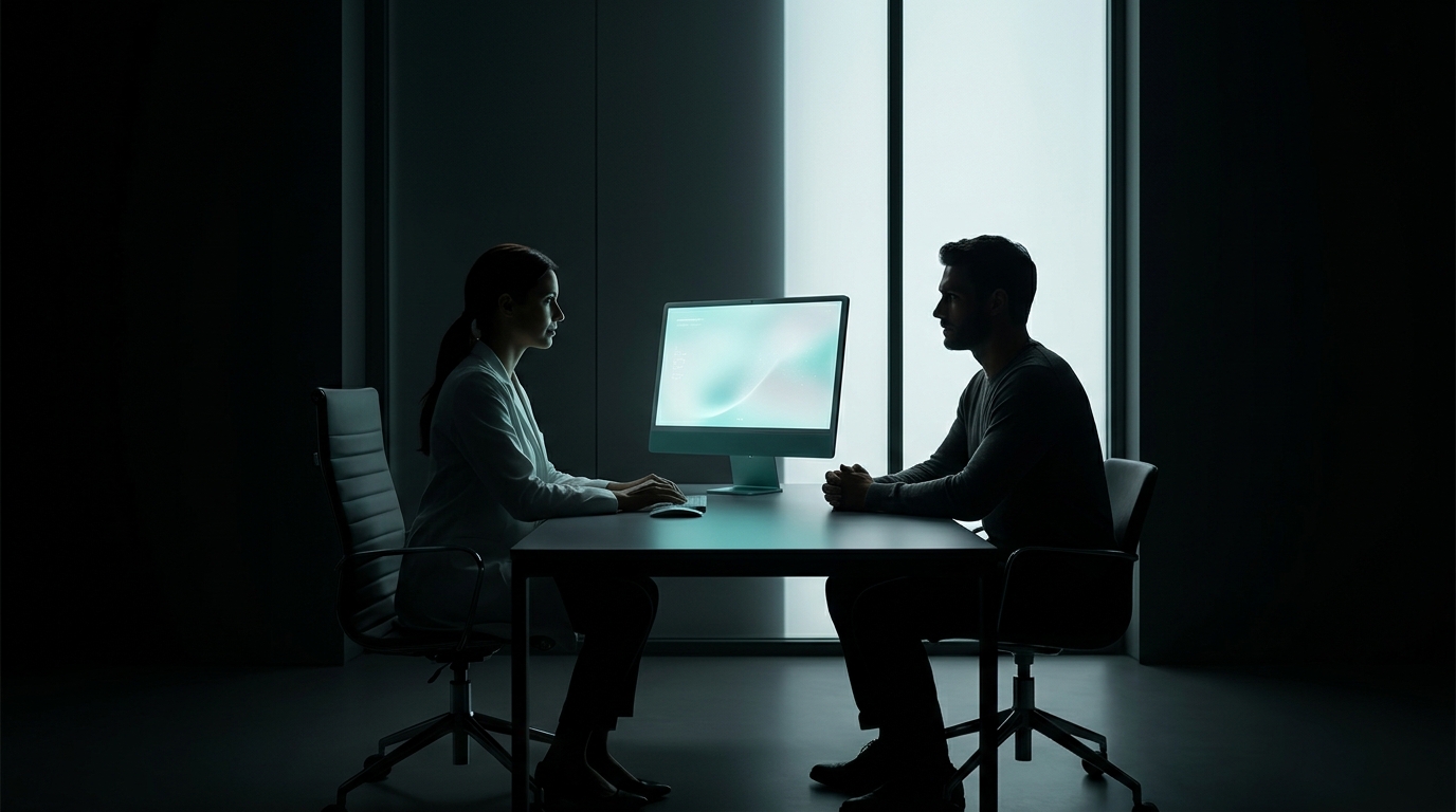 Interface escura representando produto de inteligência de workflow